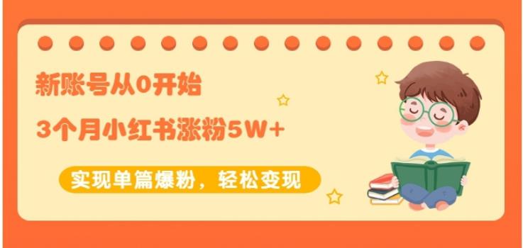 新账号从0开始3个月小红书涨粉5W 实现单篇爆粉，轻松变现（干货）-往来项目网