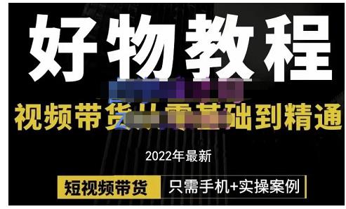 锅锅老师好物分享课程：短视频带货从零基础到精通，只需手机 实操-往来项目网