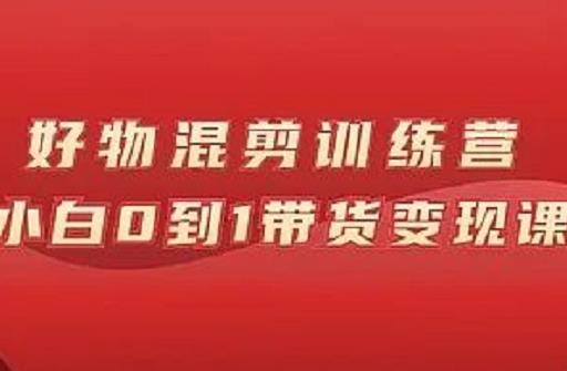 万三好物混剪训练营：小白0到1带货变现课-往来项目网