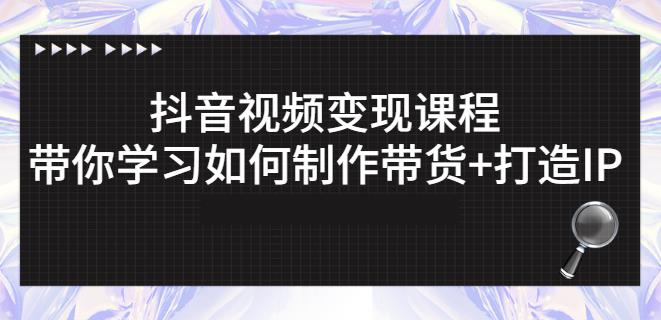 抖音短视频变现课程：带你学习如何制作带货 打造IP【41节】-往来项目网