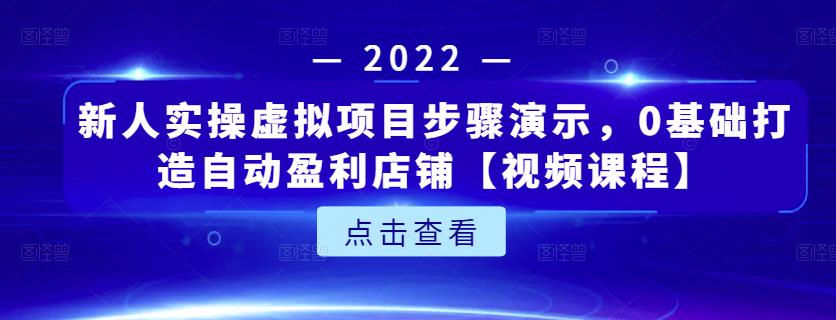 新人实操虚拟项目步骤演示，0基础打造自动盈利店铺【视频课程】-往来项目网