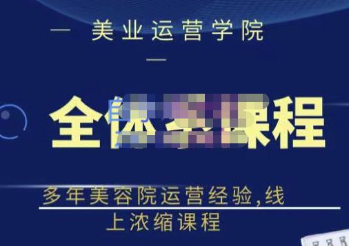 网红美容院全套营销落地课程，多年美容院运营经验，线上浓缩课程-往来项目网