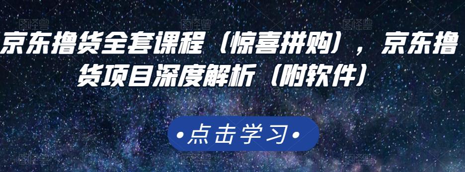 京东撸货全套课程（惊喜拼购），京东撸货项目深度解析（附软件）-往来项目网