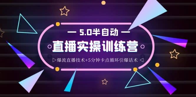 蚂蚁·5.0半自动直播2345打法，半自动爆流直播技术 5分钟卡点循环引爆话术-往来项目网