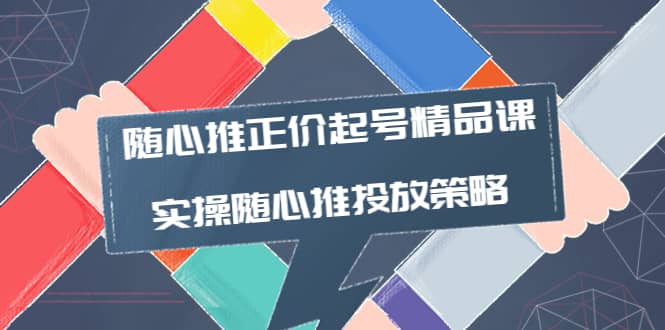 随心推正价起号精品课，实操随心推投放策略（5节课-价值298）-往来项目网