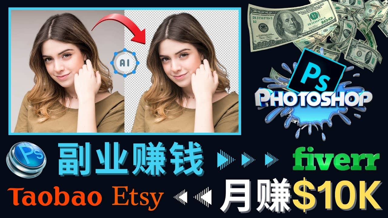 掌握PS修图技能，月赚5000美元以上 – 利用Adobe Photoshop赚钱的3种途径-往来项目网