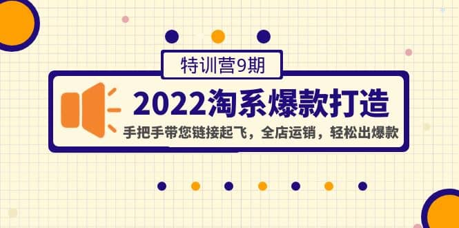 2022淘系爆款打造特训营9期：手把手带您链接起飞，全店运销，轻松出爆款-往来项目网