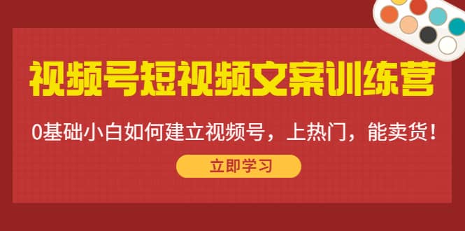 视频号短视频文案训练营：0基础小白如何建立视频号，上热门，能卖货！-往来项目网