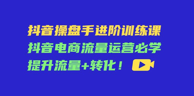 抖音操盘手进阶训练课：抖音电商流量运营必学，提升流量 转化-往来项目网