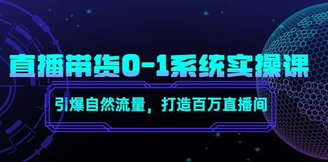 直播带货0-1系统实操课，引爆自然流量，打造百万直播间-往来项目网