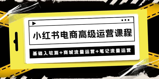 小红书电商高级运营课程：基础入驻篇 商城流量运营 笔记流量运营-往来项目网