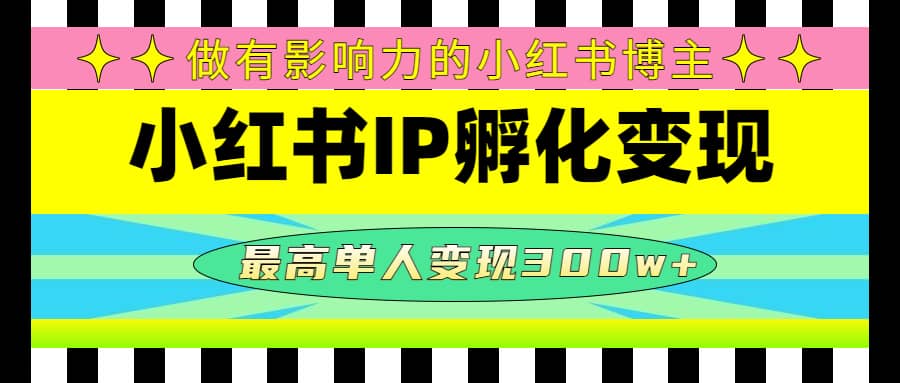 某收费培训-小红书IP孵化变现：做有影响力的小红书博主-往来项目网