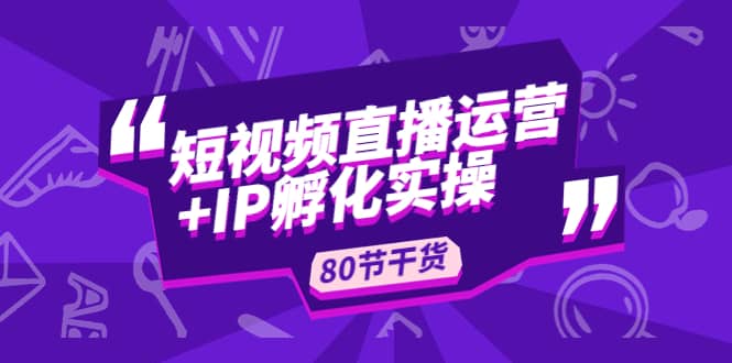 短视频直播运营 IP孵化实战：80节干货实操分享-往来项目网