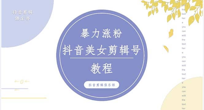 抖音快手暴力涨粉美女混剪视频教程 百分百过原创图片教程 附带违规申诉方法-往来项目网