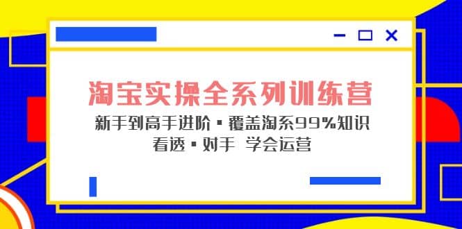 淘宝实操全系列训练营 新手到高手进阶·覆盖·99%知识 看透·对手 学会运营-往来项目网