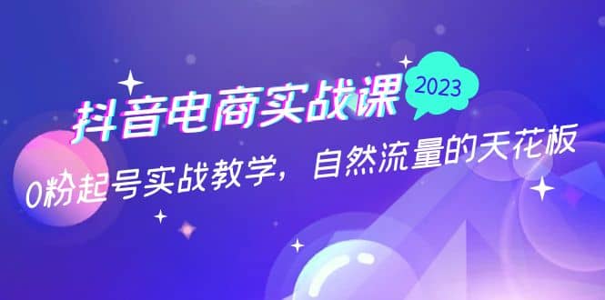 抖音电商实战课：0粉起号实战教学，自然流量的天花板（2月19最新）-往来项目网