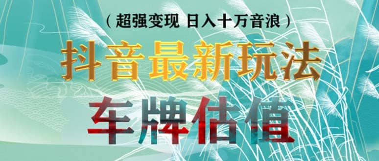 抖音最新无人直播变现直播车牌估值玩法项目 轻松日赚几百 【详细玩法教程】-往来项目网