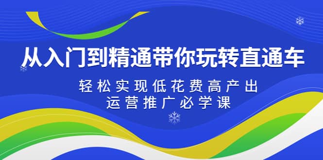 从入门到精通带你玩转直通车：轻松实现低花费高产出，35节运营推广必学课-往来项目网