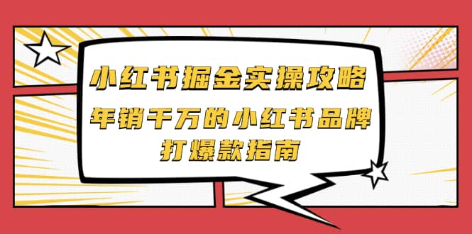 小红书掘金实操攻略，年销千万的小红书品牌打爆款指南-往来项目网