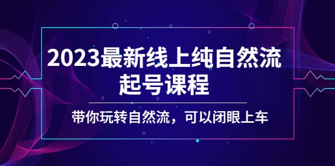 2023最新线上纯自然流起号课程，带你玩转自然流，可以闭眼上车-往来项目网