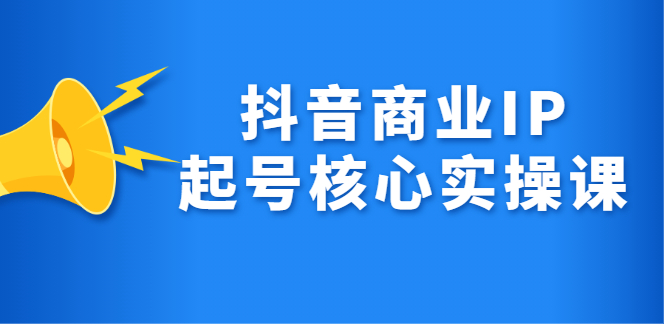 抖音商业IP起号核心实操课，带你玩转算法，流量，内容，架构，变现-往来项目网