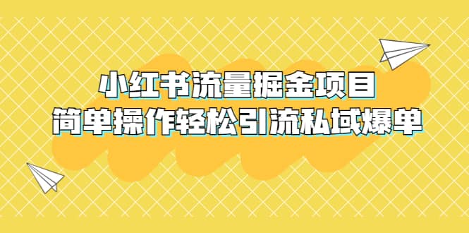 外面收费398小红书流量掘金项目，简单操作轻松引流私域爆单-往来项目网