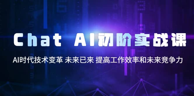 Chat AI初阶实战课，AI时代技术变革 未来已来 提高工作效率和未来竞争力-往来项目网