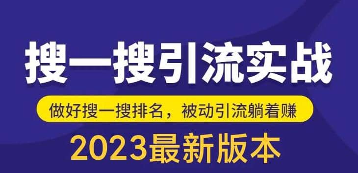 外面收费980的最新公众号搜一搜引流实训课，日引200-往来项目网