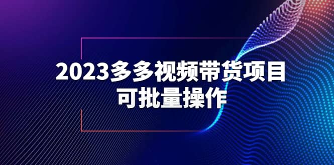 2023多多视频带货项目，可批量操作【保姆级教学】-往来项目网