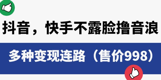 抖音，快手不露脸撸音浪项目，多种变现连路（售价998）-往来项目网