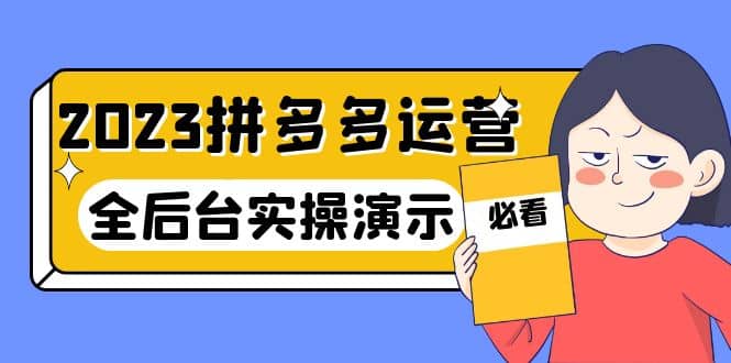 2023拼多多·运营：14节干货实战课，拒绝-口嗨，全后台实操演示-往来项目网