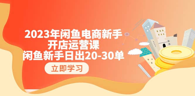 2023年闲鱼电商新手开店运营课：闲鱼新手日出20-30单（18节-实战干货）-往来项目网