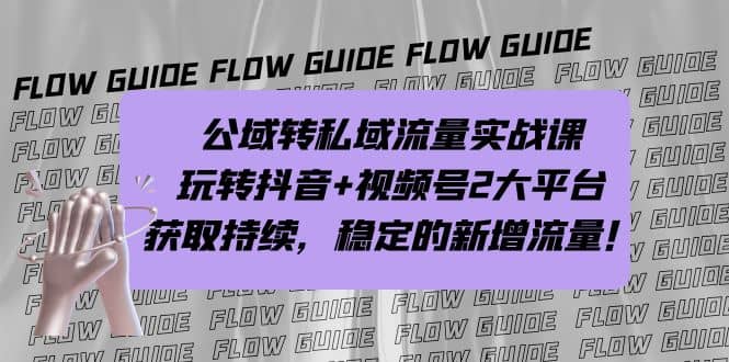 公域转私域流量实战课，玩转抖音 视频号2大平台，获取持续，稳定的新增流量-往来项目网