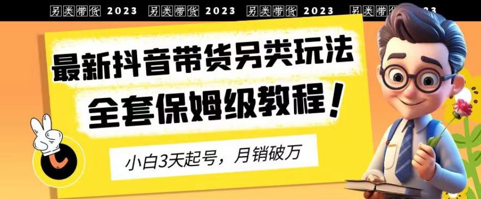 2023年最新抖音带货另类玩法，3天起号，月销破万（保姆级教程）【揭秘】-往来项目网