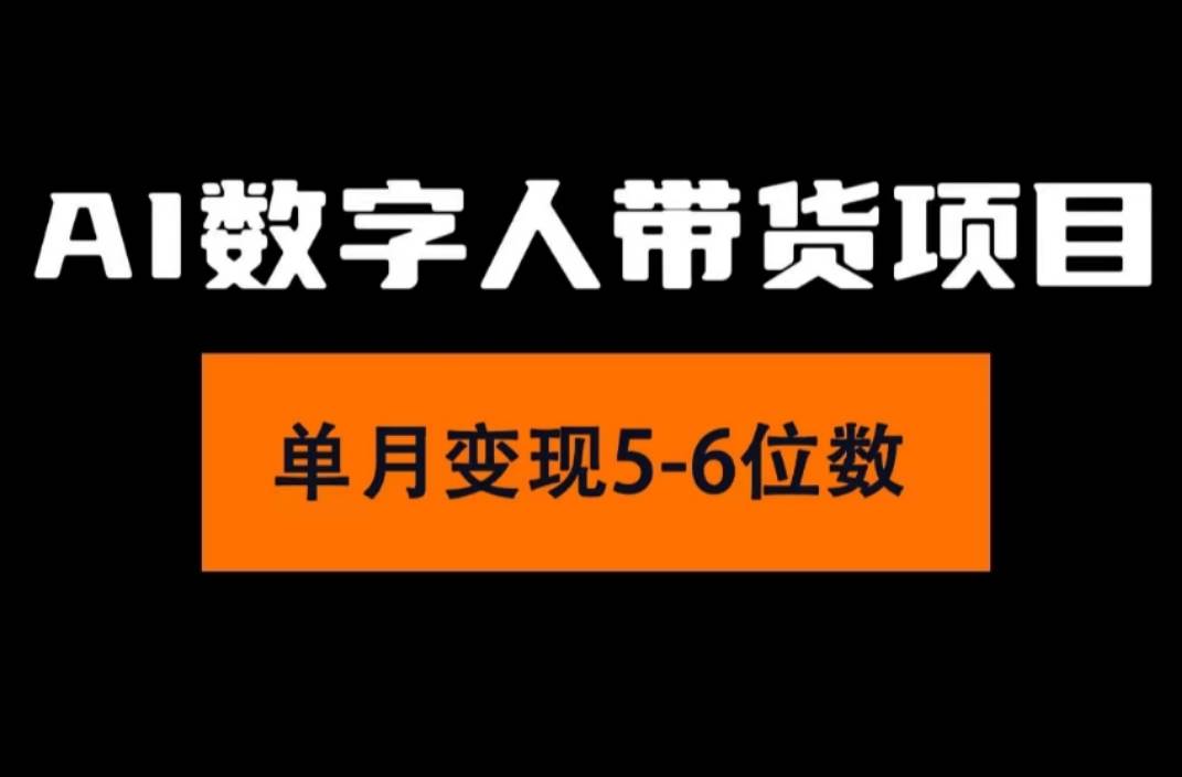 2024年Ai数字人带货，小白就可以轻松上手，真正实现月入过万的项目-往来项目网