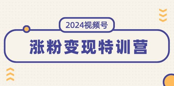 2024视频号-涨粉变现特训营：一站式打造稳定视频号涨粉变现模式（10节）-往来项目网