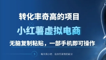 一单49.9，转化率奇高的项目，冷门暴利的小红书虚拟电商-往来项目网