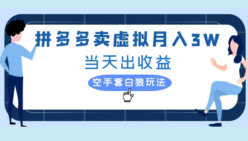 拼多多虚拟项目，单人月入3W+，实操落地项目-往来项目网