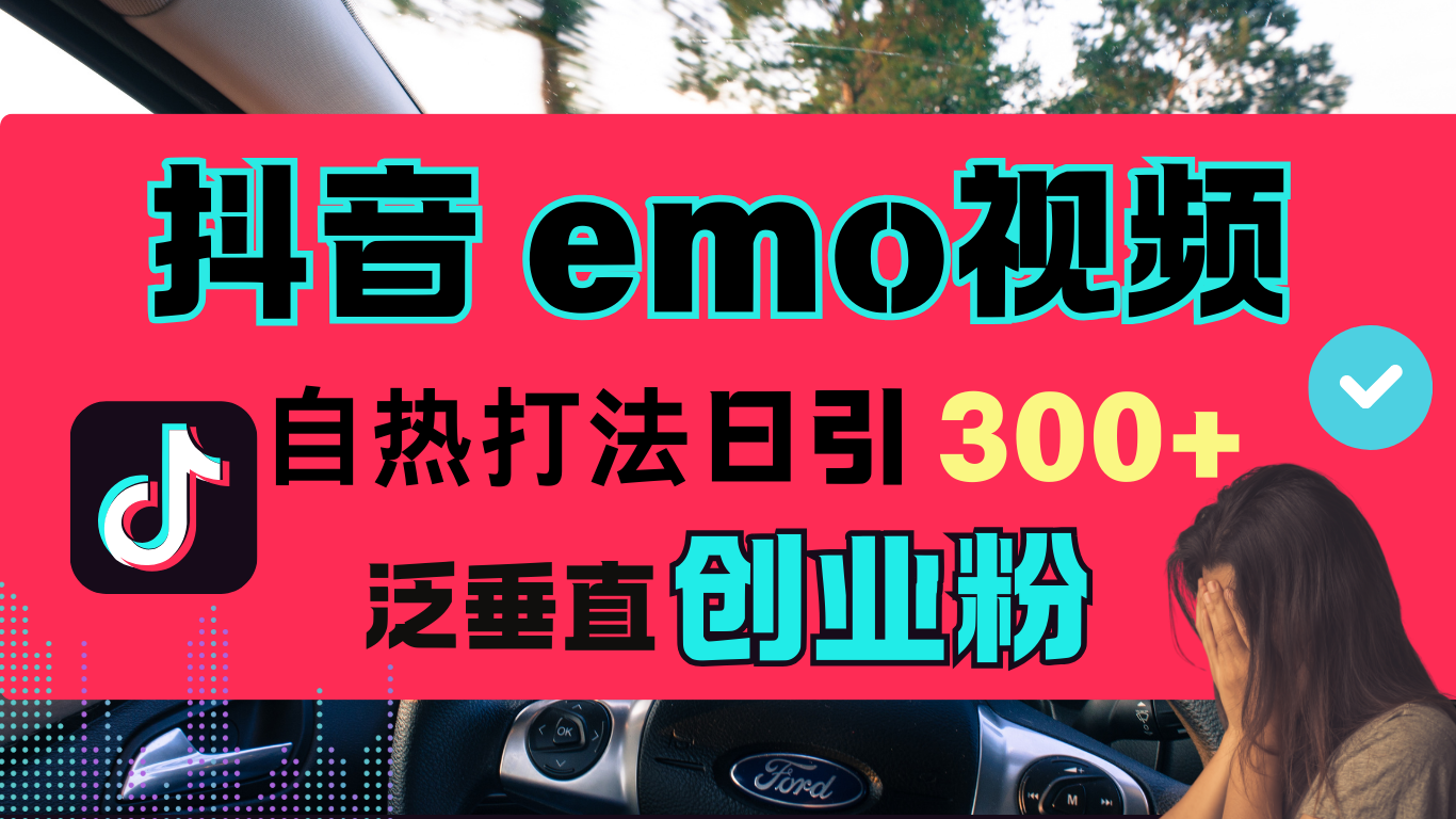 抖音“EMO视频”自热流打法，日引300+泛垂直创业粉-往来项目网