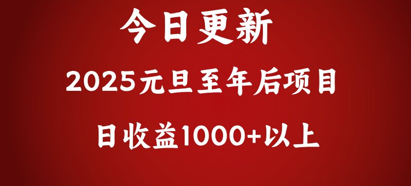 翻身项目，日收益1000+以上-往来项目网