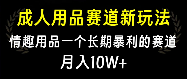 大人用品赛道新玩法，情趣用品一个长期暴利的赛道，月入10W+-往来项目网