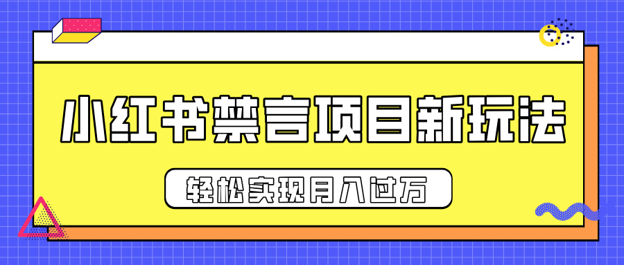 小红书禁言项目新玩法，推广新思路大大提升出单率，轻松实现月入过万-往来项目网