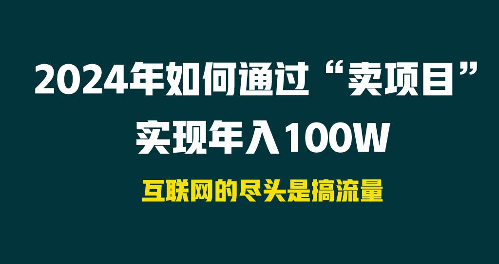 2024年如何通过“卖项目”实现年入100W-往来项目网