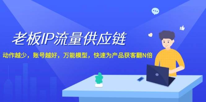 老板 IP流量 供应链，动作越少，账号越好，万能模型，快速为产品获客翻N倍-往来项目网